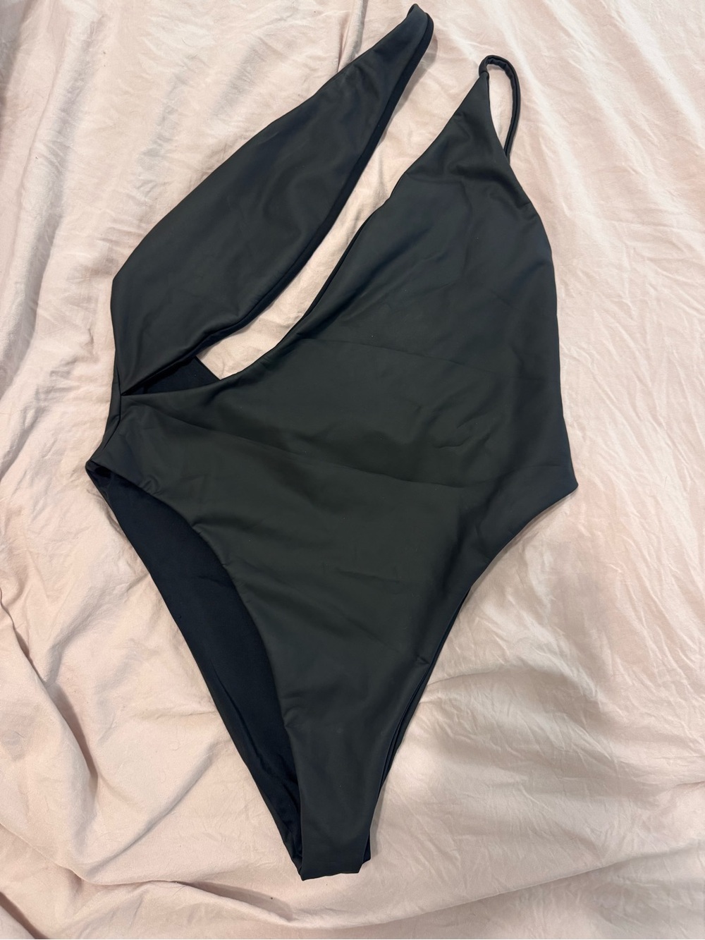 Sauvette Black One-Piece Swim Suit - Women's Sleek Plunge Design